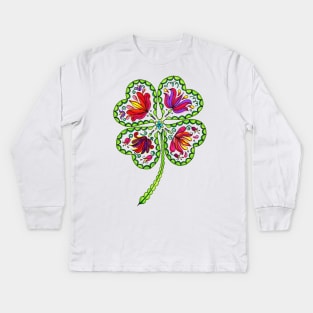 Four-leaf clover Kids Long Sleeve T-Shirt